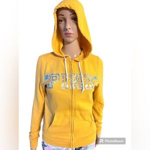 PINK yellow zip up